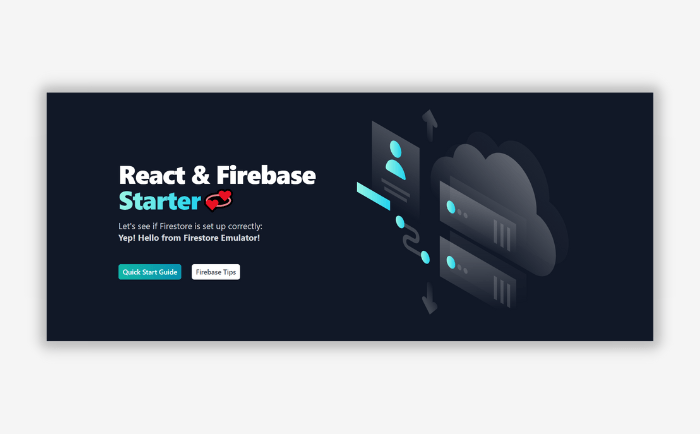 React Firebase Starter project screenshot